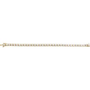 14K Yellow Gold 10 CTW Lab-Grown Diamond Line 7 1/4" Bracelet