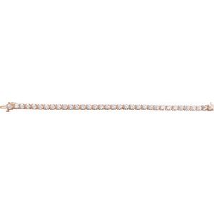 14K Rose Gold 10 CTW Lab-Grown Diamond Line 7 1/4" Bracelet