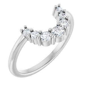 Platinum 1/3 CTW Lab-Grown Diamond Contour Band