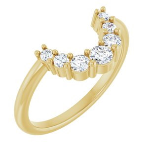 14K Yellow Gold 1/3 CTW Lab-Grown Diamond Contour Band