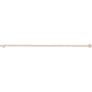 14K Rose Gold 6 CTW Lab-Grown Diamond Line 7" Bracelet