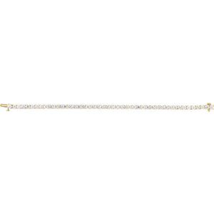 14K Yellow Gold 9 CTW Lab-Grown Diamond Line 7" Bracelet