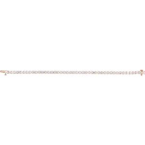 14K Rose Gold 9 CTW Lab-Grown Diamond Line 7" Bracelet