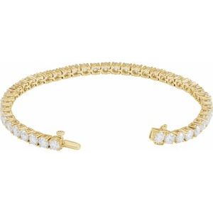 14K Yellow Gold 9 CTW Lab-Grown Diamond Line 7" Bracelet