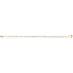 14K Yellow Gold 8 CTW Lab-Grown Diamond Line 7" Bracelet