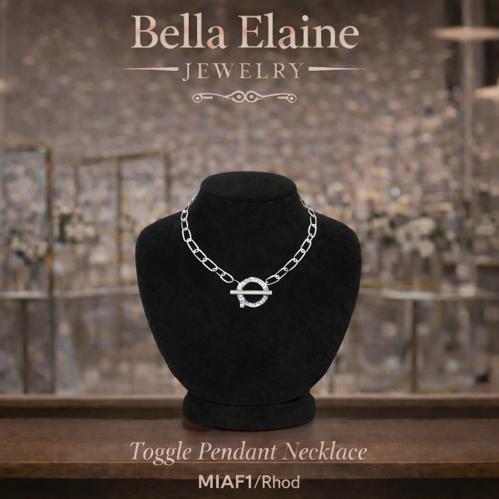 18K Gold Filled Toggle Pendant Necklace