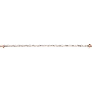 14K Rose Gold 3 CTW Lab-Grown Diamond Line 7" Bracelet