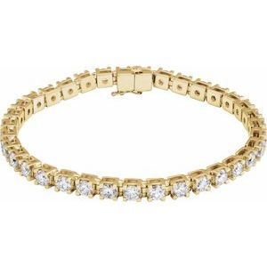 14K Yellow Gold 8 CTW Lab-Grown Diamond Line 7 1/4" Bracelet