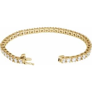 14K Yellow Gold 6 CTW Lab-Grown Diamond Line 7 1/4" Bracelet