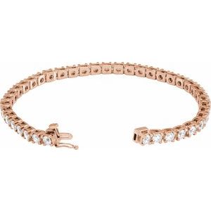 14K Rose Gold 6 CTW Lab-Grown Diamond Line 7 1/4" Bracelet