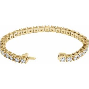 14K Yellow Gold 10 CTW Lab-Grown Diamond Line 7 1/4" Bracelet