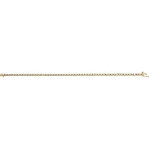 14K Yellow Gold 2 1/4 CTW Natural Diamond Line 7 1/4" Line Bracelet