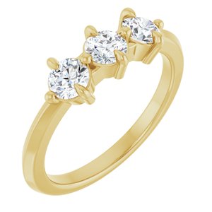 14K Yellow Gold 3/4 CTW Lab-Grown Diamond Anniversary Band