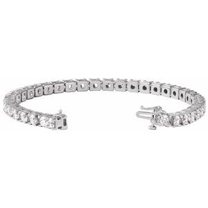 14K White Gold 9 CTW Lab-Grown Diamond Line 7 1/4" Bracelet