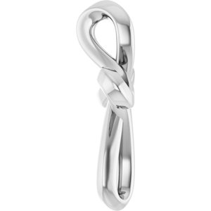 Platinum Freeform Cross Pendant