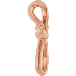 14K Rose Gold Freeform Cross Pendant