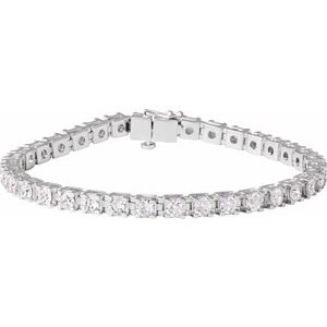 14K White Gold 7 CTW Lab-Grown Diamond Line 7 1/4" Bracelet