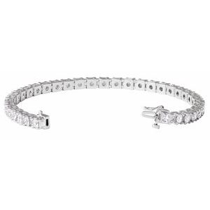 14K White Gold 7 CTW Lab-Grown Diamond Line 7 1/4" Bracelet