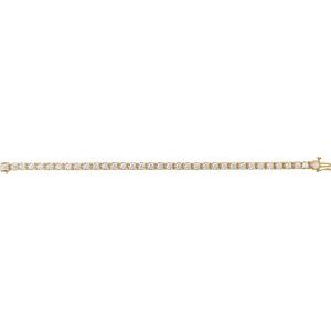 14K Yellow Gold 7 CTW Lab-Grown Diamond Line 7 1/4" Bracelet