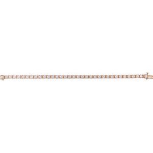 14K Rose Gold 7 CTW Lab-Grown Diamond Line 7 1/4" Bracelet