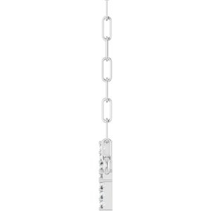 14K White Gold .06 CTW Natural Diamond Sideways Cross 18" Necklace