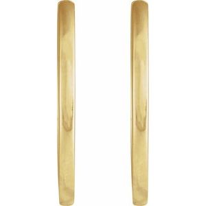 14K Yellow Gold Hinged 20 mm Hoop Earrings
