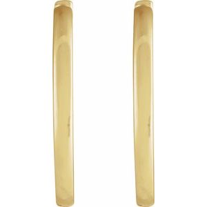 14K Yellow Gold Hinged 18 mm Hoop Earrings