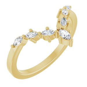 14K Yellow Gold 1/5 CTW Lab-Grown Diamond Contour Band