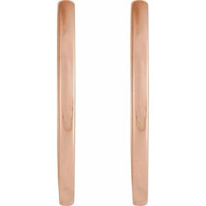 14K Rose Gold Hinged 20 mm Hoop Earrings