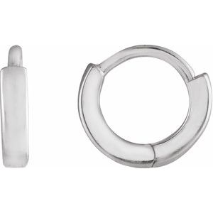 Sterling Silver Hinged 8 mm Hoop Earrings