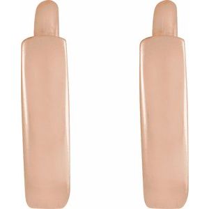 14K Rose Gold Hinged 8 mm Hoop Earrings
