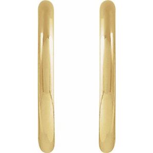 14K Yellow Gold-Filled 12 mm Hoop Earrings