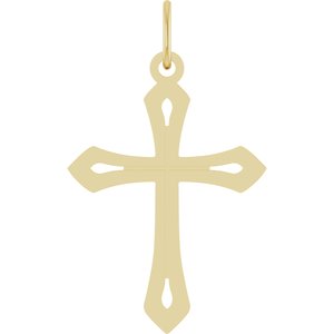 14K Yellow Gold Cross Pendant