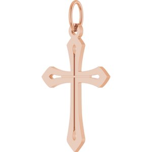 14K Rose Gold Cross Pendant