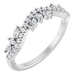 Platinum 1/3 CTW Natural Diamond Anniversary Band