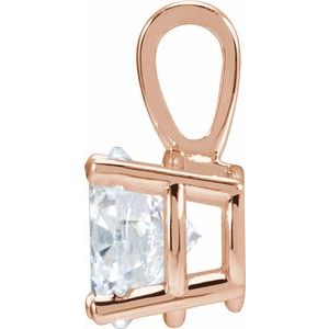 14K Rose Gold 1 1/2 CT Lab-Grown Diamond Pendant