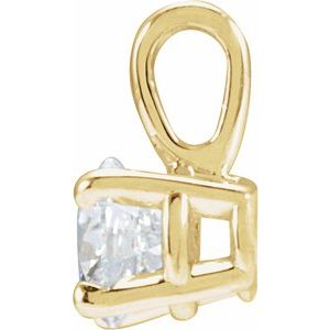 14K Yellow Gold 3/4 CT Lab-Grown Diamond Pendant