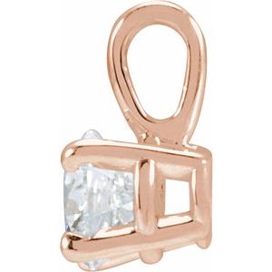 14K Rose Gold 1/2 CT Lab-Grown Diamond Pendant