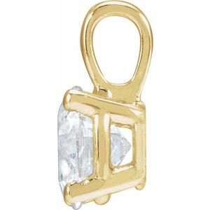 14K Yellow Gold 1 1/2 CT Lab-Grown Diamond Pendant