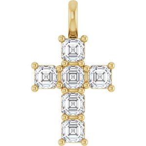 14K Yellow Gold 1 CTW Lab-Grown Diamond Pendant