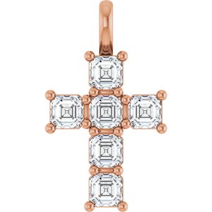 14K Rose Gold 1 CTW Natural Diamond Pendant