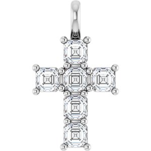 Sterling Silver 1 CTW Lab-Grown Diamond Pendant