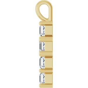 14K Yellow Gold 1 CTW Natural Diamond Pendant