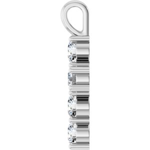 Sterling Silver 9/10 CTW Lab-Grown Diamond Pendant