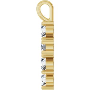 14K Yellow Gold 9/10 CTW Lab-Grown Diamond Pendant