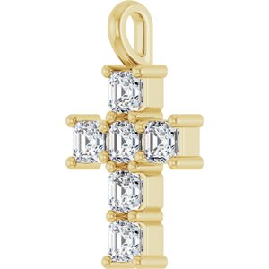 10K Yellow Gold 1 CTW Lab-Grown Diamond Pendant