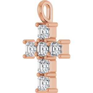 10K Rose Gold 1 CTW Lab-Grown Diamond Pendant