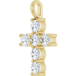 10K Yellow Gold 9/10 CTW Lab-Grown Diamond Pendant