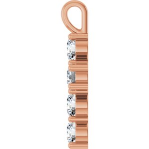10K Rose Gold 1 5/8 CTW Natural Diamond Pendant