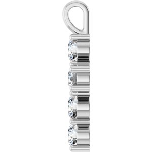 14K White Gold 1 1/2 CTW Lab-Grown Diamond Pendant